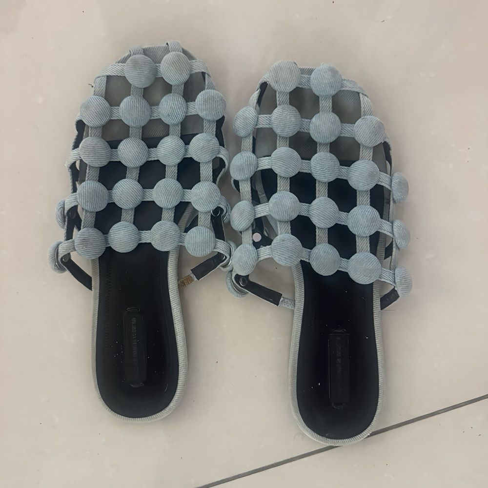 Alexander Wang Denim Amelia Mules